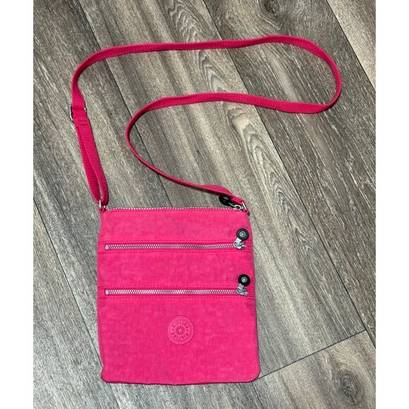 Kipling Women's Keiko Adjustable Strap Zipper Pink Crossbody Bag One Size Pocket - Picture 1 of 7